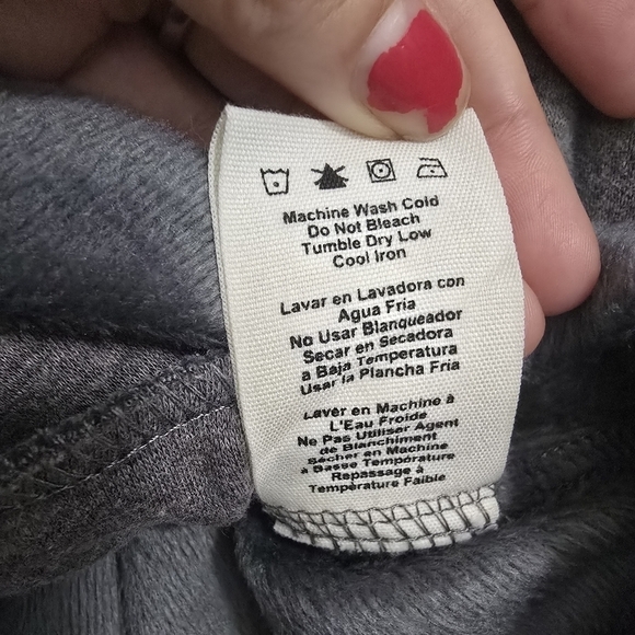 UGG Grey Cowl Neck Blanket Sweater Poncho Cape Kangaroo Pocket Loose soft lounge - Picture 12 of 13